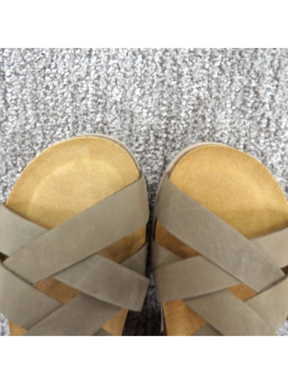 Plakton Women’s Memory Cushion Sandals Size 6 EU 37 Olive Green Ankle - Picture 9 of 9